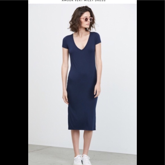 NWT Amour Vert charcoal Miley dress - Picture 3 of 3